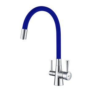 Смеситель для кухни Lemark Comfort LM3075C-Blue Хром Синий