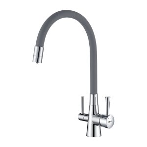 Смеситель для кухни Lemark Comfort LM3075C-Gray Хром Серый