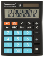 Калькулятор BRAUBERG Ultra Color-12-BKBU (250497)