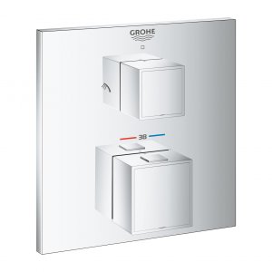 Смеситель термостатический для душа GROHE Grohtherm Cube, хромированный (24154000)