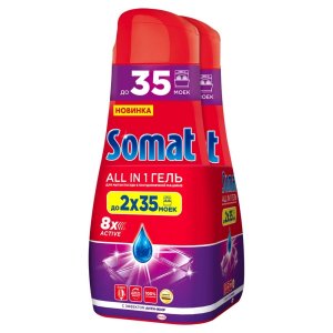 Моющее средство для посудомоечной машины Somat All in 1 Гель, 2*630мл
