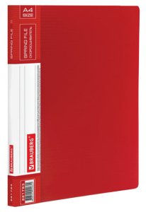 Папка BRAUBERG Contract, до 100 листов, красная (221783)
