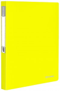 Папка BRAUBERG Neon, 40 вкладышей, желтая (227453)