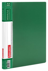 Папка BRAUBERG Contract, до 100 листов, зеленая (221784)