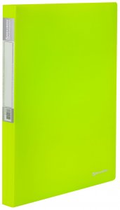 Папка BRAUBERG Neon, 40 вкладышей, зеленая (227452)
