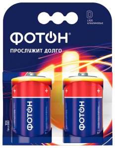 Батарейки ФОТОН D/LR20, 2 шт (22447)