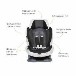 Автокресло AILEBEBE Swing Moon, группа 1/2, черно-серое (ALC452E)