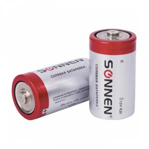 Батарейки SONNEN D (R20), 2 шт (451100)