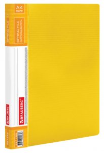 Папка BRAUBERG Contract, до 100 листов, желтая (221785)