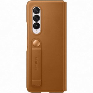 Чехол-книжка Samsung Leather Flip для Galaxy Z Fold 3 (коричневый) (EF-FF926LAEGRU)