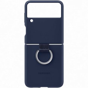 Клип-кейс Samsung Silicone Ring для Galaxy Z Flip 3 (синий) (EF-PF711TNEGRU)
