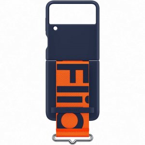 Клип-кейс Samsung Silicone Strap для Galaxy Z Flip 3 (синий) (EF-GF711TNEGRU)