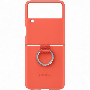 Клип-кейс Samsung Silicone Ring для Galaxy Z Flip 3 (коралловый) (EF-PF711TPEGRU)