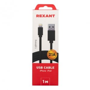 Аксессуар REXANT USB-Lightning 2А 1 м черный