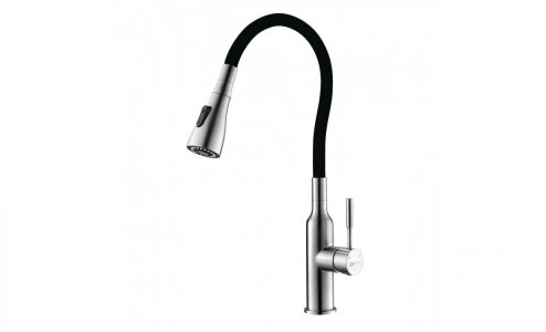 Смеситель для кухни Lemark Expert LM5082S-Black Хром матовый Черный