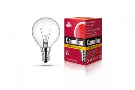 Лампа накаливания Camelion 40/D/CL/E14