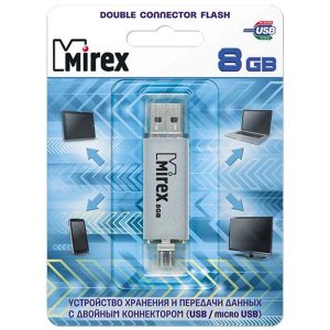 USB-флешка Mirex 8GB Smart Silver (13600-DCFSSM08)