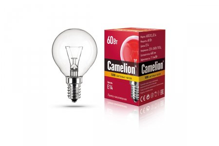 Лампа накаливания Camelion 60/D/CL/E14