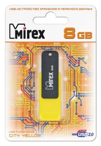 USB-флешка Mirex City 8GB Yellow (13600-FMUCYL08)