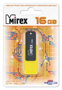 USB-флешка Mirex City 16GB Yellow (13600-FMUCYL16)