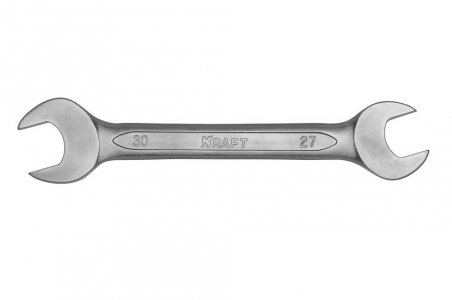Ключ гаечный рожковый Kraft рожковый, 27/30 мм, Cr-V, холодный штамп (KT 700536)