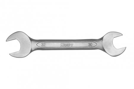 Ключ гаечный рожковый Kraft рожковый, 30/32 мм, Cr-V, холодный штамп (KT 700537)