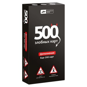 Дополнительный набор карт Cosmodrome 500 Злобных карт. Доп. набор Чёрный (52010)
