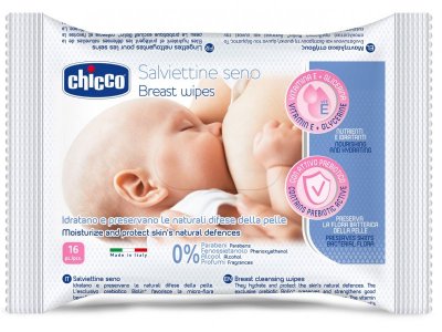 Очищающие салфетки для груди Chicco 0 м+, 16 шт (340728205)