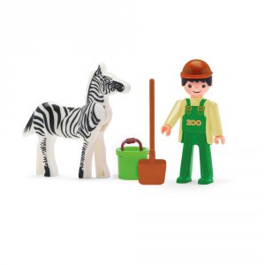 Детский игровой набор EFKO Сотрудник зоопарка + зебра, 8 см (31219EF-CH)