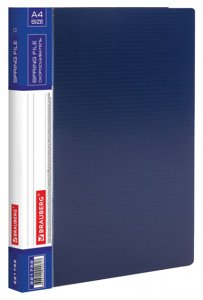 Папка BRAUBERG Contract, до 100 листов, синяя (221782)