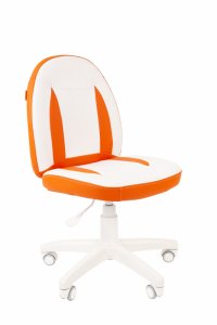 Кресло детское Chairman Kids 122 экопремиум белый/оранжевый (00-07033127)