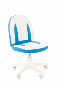 Кресло Chairman Kids 122 экопремиум белый/голубой