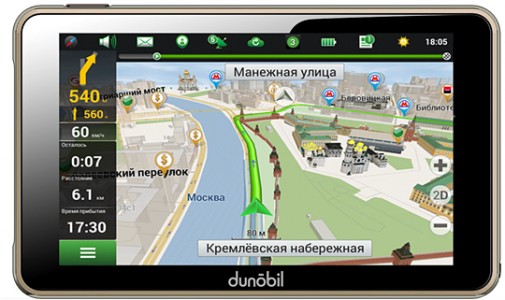 Портативный GPS-навигатор Dunobil Clio 5.0