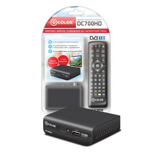 Тюнер DVB-T2 D-Color DC700HD