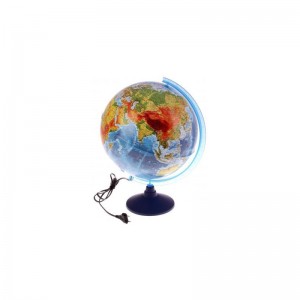 Глобус рельефный с подсветкой GLOBEN Физико-политический, серия Евро, 320 мм