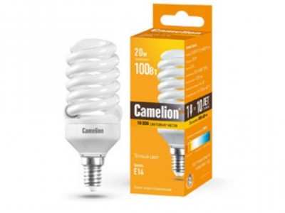 Лампа энергосберегающая Camelion Lh20-fs-t2-m/827/e14