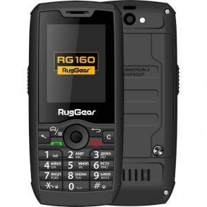Мобильный телефон RugGear RG 160 Черный, 0.256Гб, 2 SIM, 3G