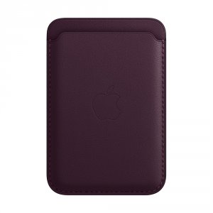 Чехол Apple Leather Wallet MagSafe (тёмная вишня) (MM0T3ZE/A)