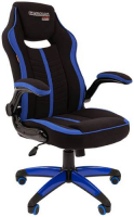 Игровое кресло Chairman Game 19 ткань черный/синий (00-07060631)