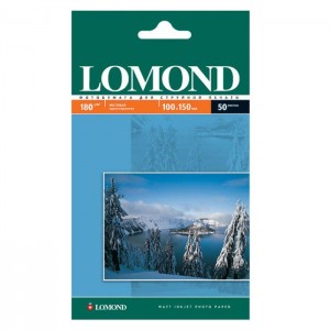 Фотобумага Lomond 180/10x15см/50л, карточка матовая односторонняя, 0102063