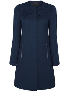 Пальто демисезонное oodji Ultra, цвет: темно-синий