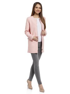 Демисезонные пальто oodji Ultra, светло-розовый