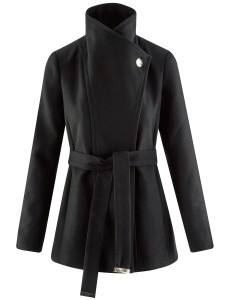 Двубортное пальто oodji Ultra, цвет: черный. 10104041-2/43442/2900N