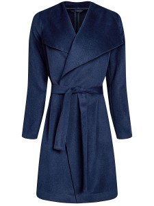 Демисезонное пальто oodji Ultra, цвет: темно-синий. 10104042/46315/7900N