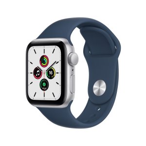Смарт-часы Apple Watch SE, 40 мм, корпус из алюминия серебристого цвета, спортивный ремешок (MKNY3RU/A)