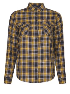 Рубашка с длинным рукавом oodji Ultra, цвет: темно-синий, желтый. 11400433-1/43223/7952C