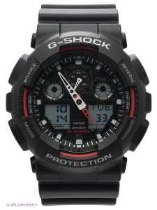 Кварцевые часы Casio GA-100-1A4. Коллекция G-Shock
