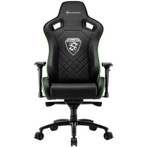 Кресло компьютерное игровое Sharkoon Shark Skiller SGS4 (зелено-черный)