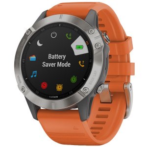 Спортивные часы Garmin Fenix 6 Sapphire Ti Gray/Orange