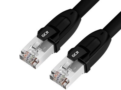 Сетевой кабель GCR LSZH Prof категории 8, Ethernet, F/FTP, 1m (GCR-LNC800)